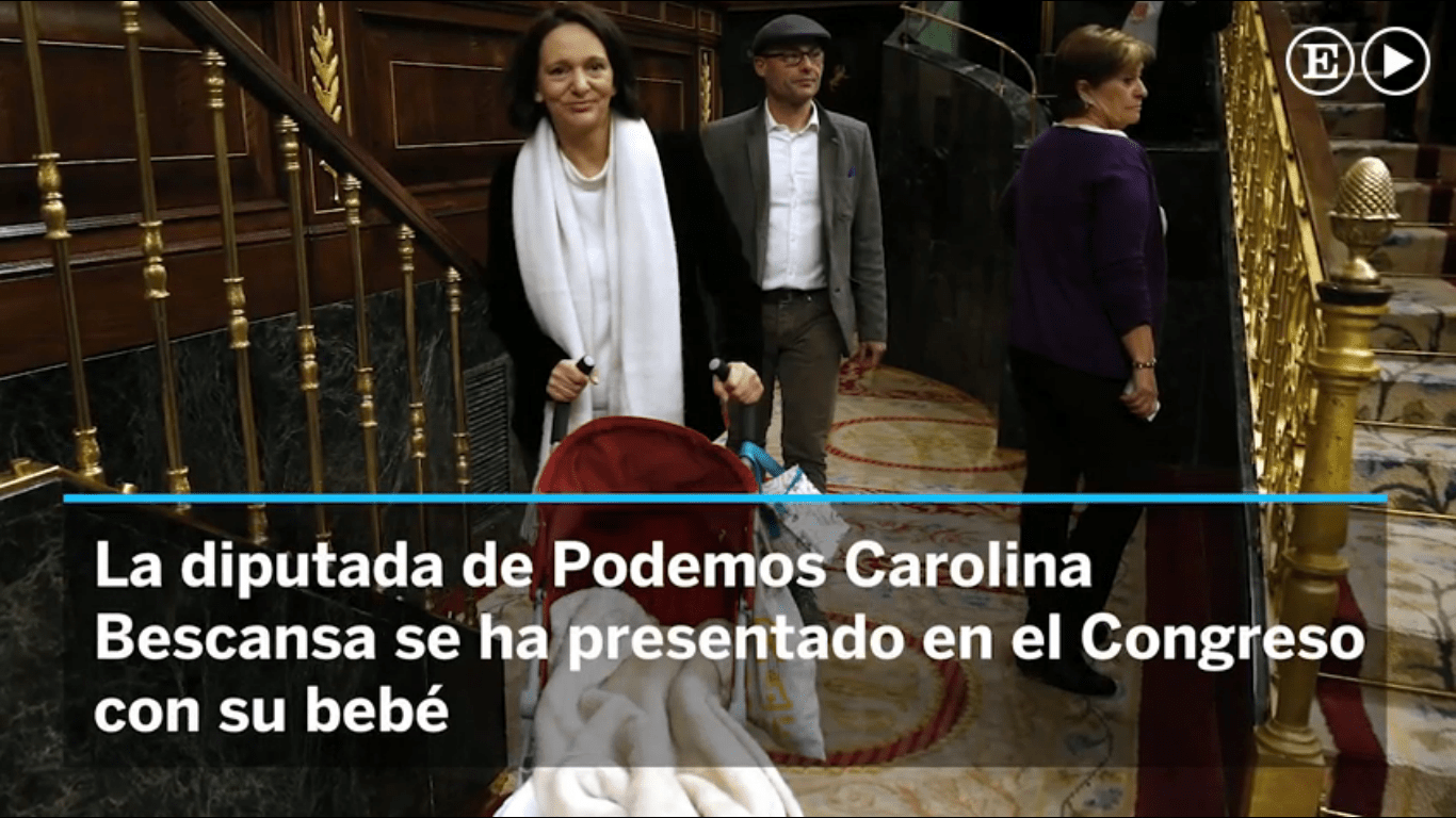 Carolina Bescansa bebé congreso