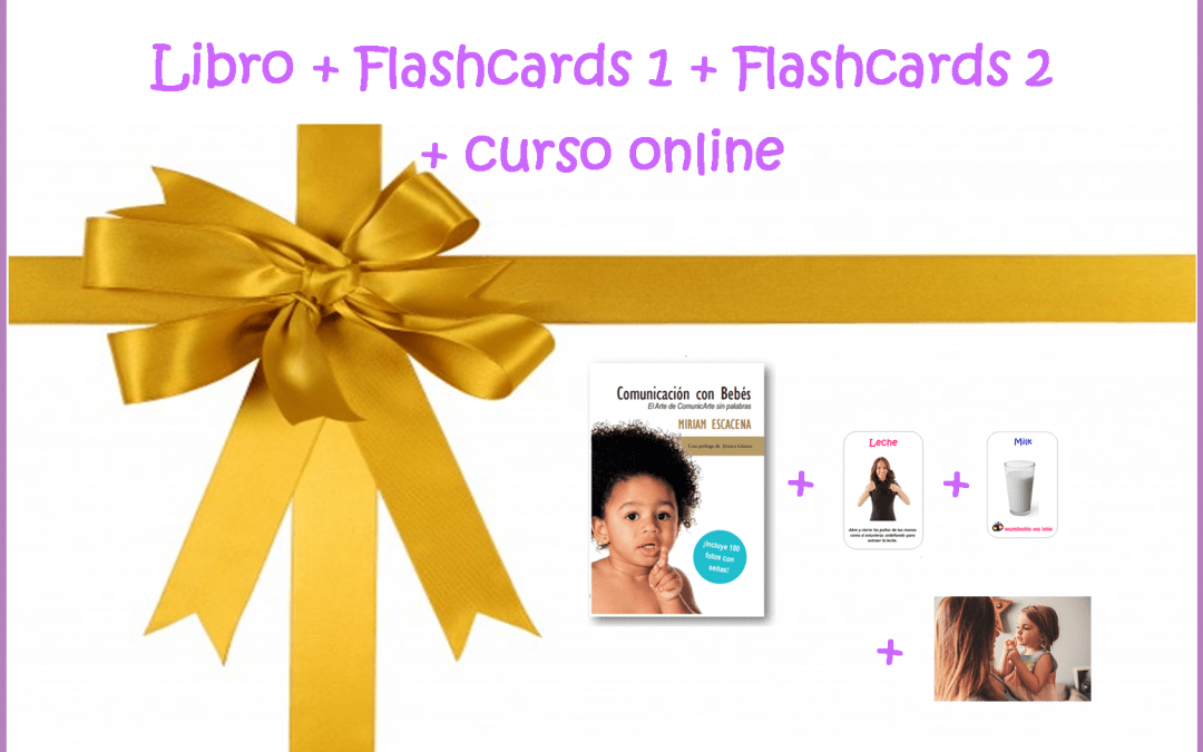 Pack “Aprende a signar” (libro Comunicación Con Bebés + Flashcards 1 y 2 + curso Signos para Bebés) (oferta)
