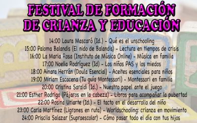 Festival de formación: 10 horas de formación gratuita para amenizar la cuarentena con niños