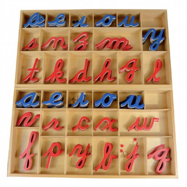 Regalo Montessori de 3-6 años: alfabeto móvil.