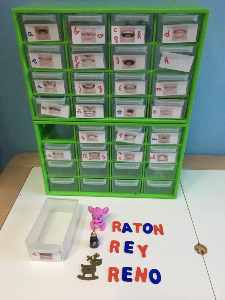 Caja de Sonidos Montessori para ordenar las letras