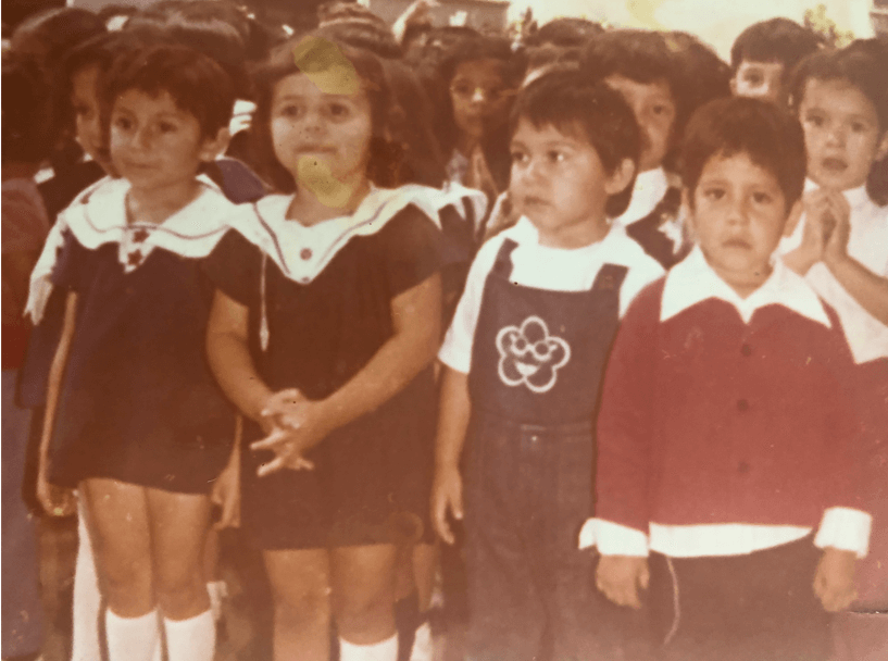 Niños alumnos en Guatemala.