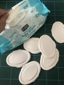 Tapaderas de toallitas húmedas para el material sensorial montessori