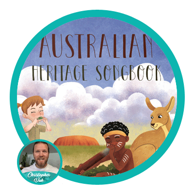Christopher regala el Australian Heritage Songbook a los asistentes con Pase Premium del IV Congreso Montessori