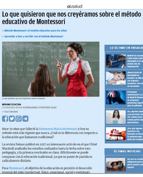 El colegio San Benito incorpora la pedagogía Montessori a sus aulas de la mano de Miriam Escacena, Tu Guía Montessori