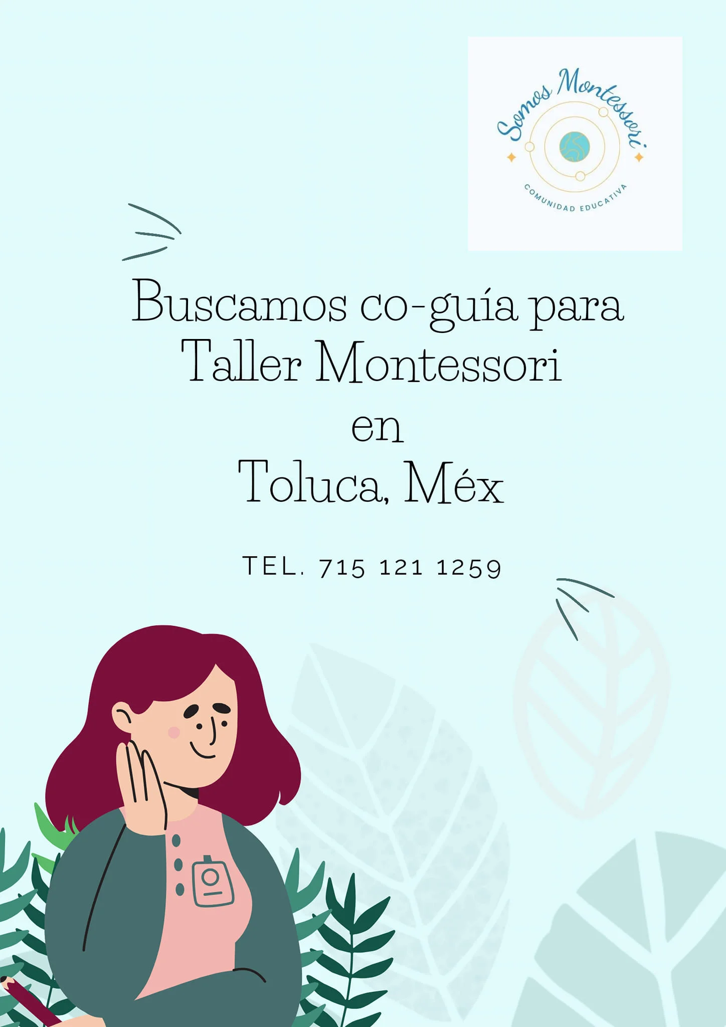 Oferta de trabajo de co-guía Montessori en Toluca, México