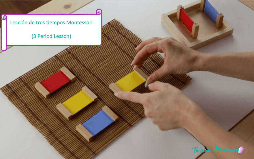 La lección de tres tiempos Montessori