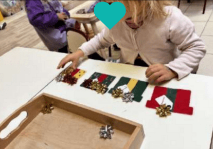 Actividad del área matemática en el aula Montessori de un colegio público