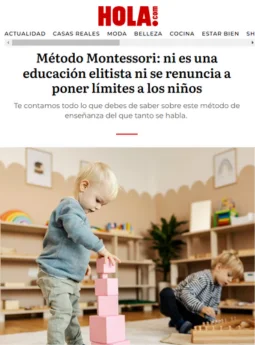 Artículo sobre el Método Montessori en la revista Hola! con la participación de Miriam Escacena