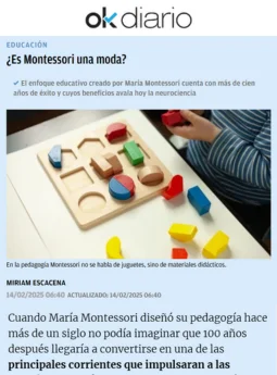 Artículo de Miriam Escacena, de Tu Guía Montessori, en OK Diario sobre su aparicion en La Revuelta de TVE