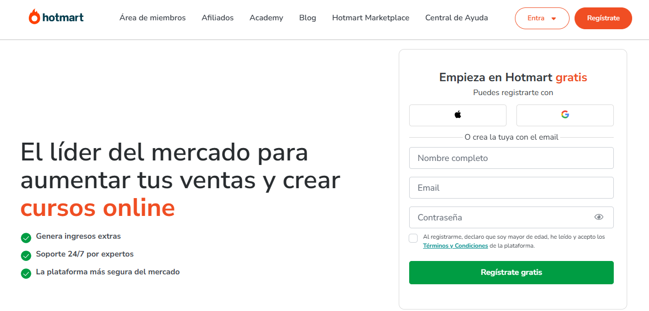 Hotmart ingreso 2025
