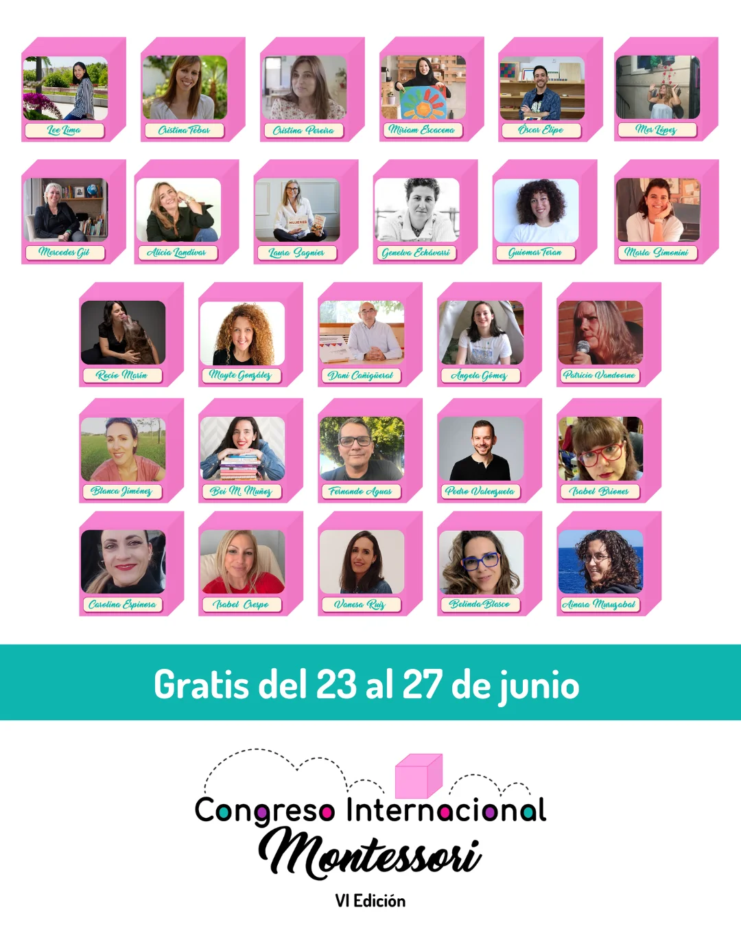 Ponentes del Congreso Internacional Montessori, organizado por Miriam Escacena