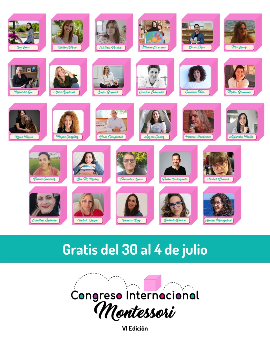 Ponentes Congreso Internacional Montessori 2025 Ponentes del VI Congreso Internacional Montessori de Miriam Escacena, año 2025